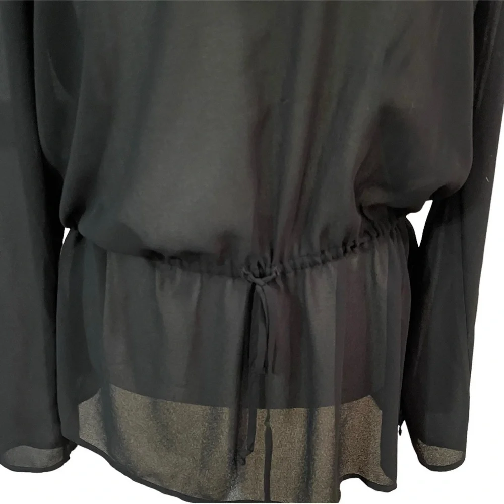 MICHAEL KORS Black Sheer Cover Up Gold Embellished - Picture 4 of 6